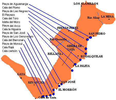 Mapa de Gata